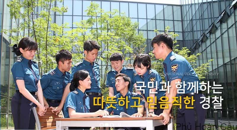 Trường đại học cảnh sát Hàn Quốc được hỗ trợ đồng phục